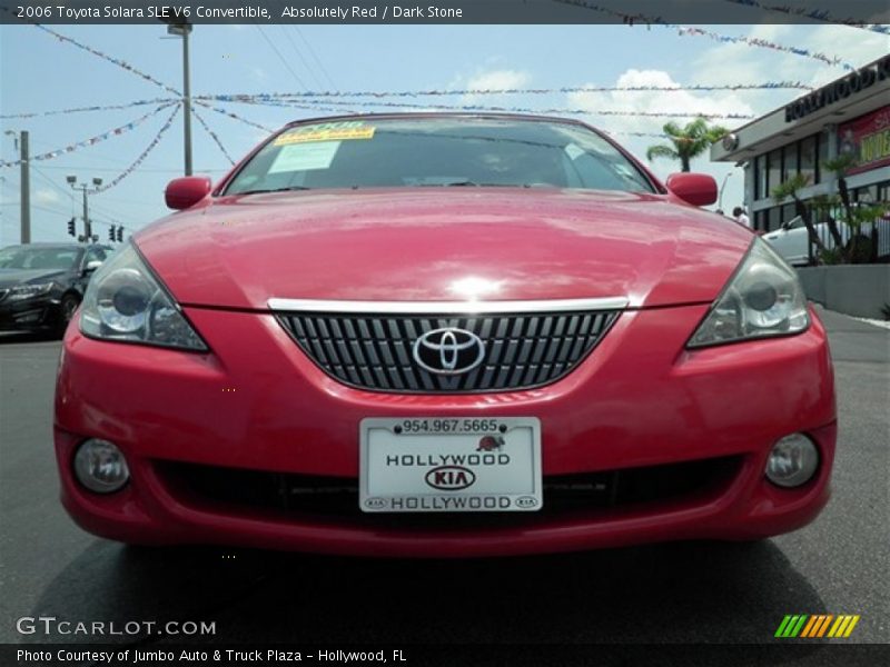 Absolutely Red / Dark Stone 2006 Toyota Solara SLE V6 Convertible
