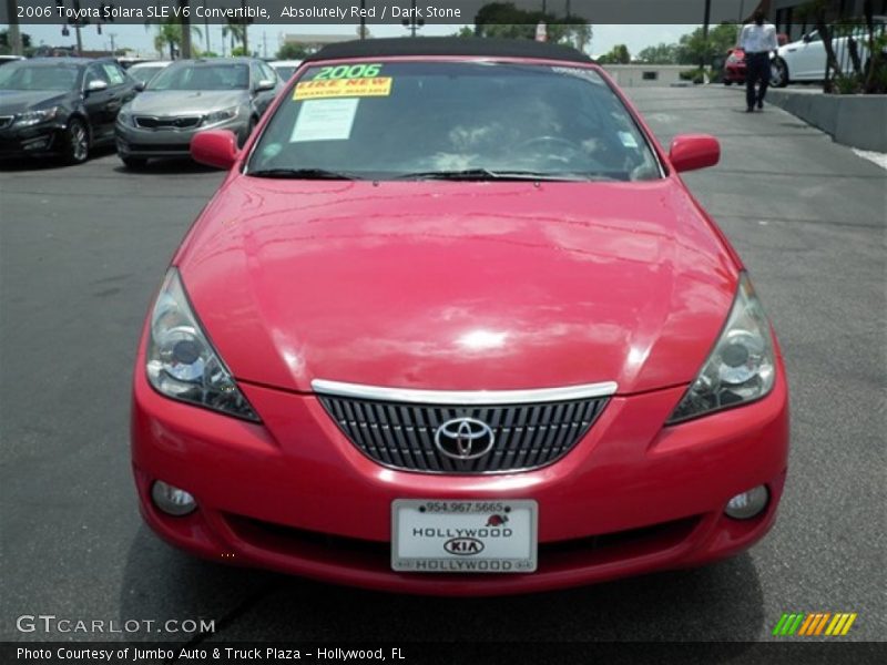Absolutely Red / Dark Stone 2006 Toyota Solara SLE V6 Convertible