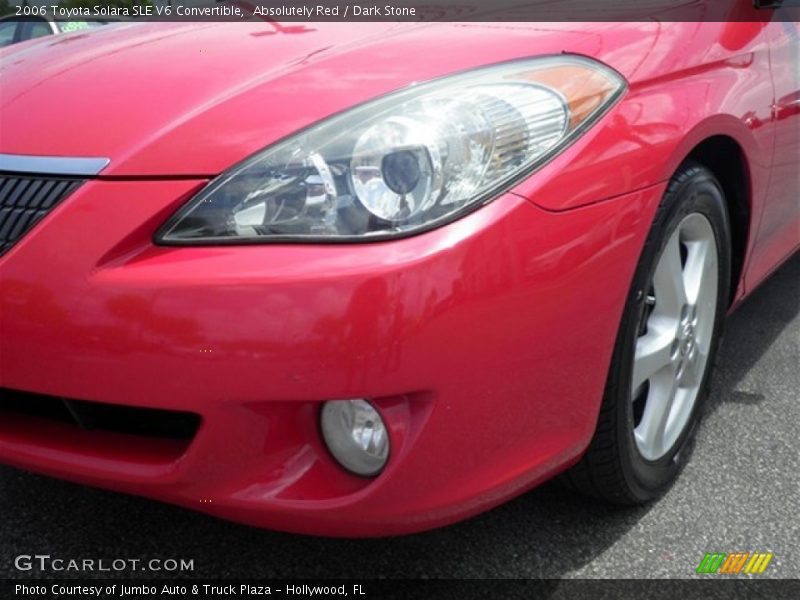Absolutely Red / Dark Stone 2006 Toyota Solara SLE V6 Convertible