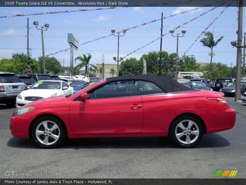 Absolutely Red / Dark Stone 2006 Toyota Solara SLE V6 Convertible