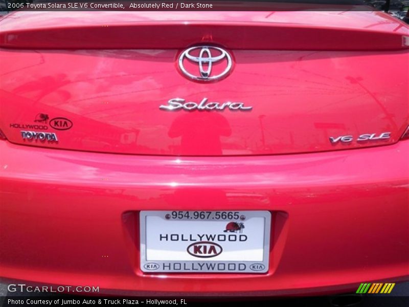 Absolutely Red / Dark Stone 2006 Toyota Solara SLE V6 Convertible