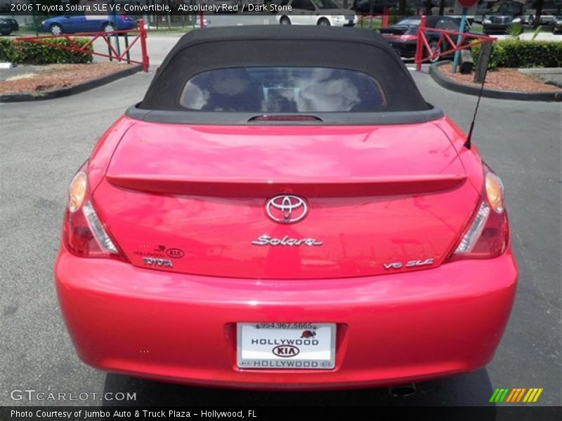 Absolutely Red / Dark Stone 2006 Toyota Solara SLE V6 Convertible
