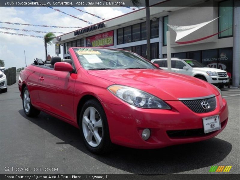Absolutely Red / Dark Stone 2006 Toyota Solara SLE V6 Convertible