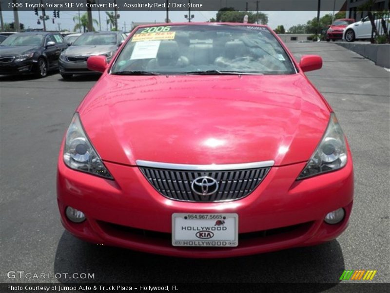 Absolutely Red / Dark Stone 2006 Toyota Solara SLE V6 Convertible