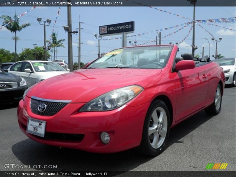 Absolutely Red / Dark Stone 2006 Toyota Solara SLE V6 Convertible