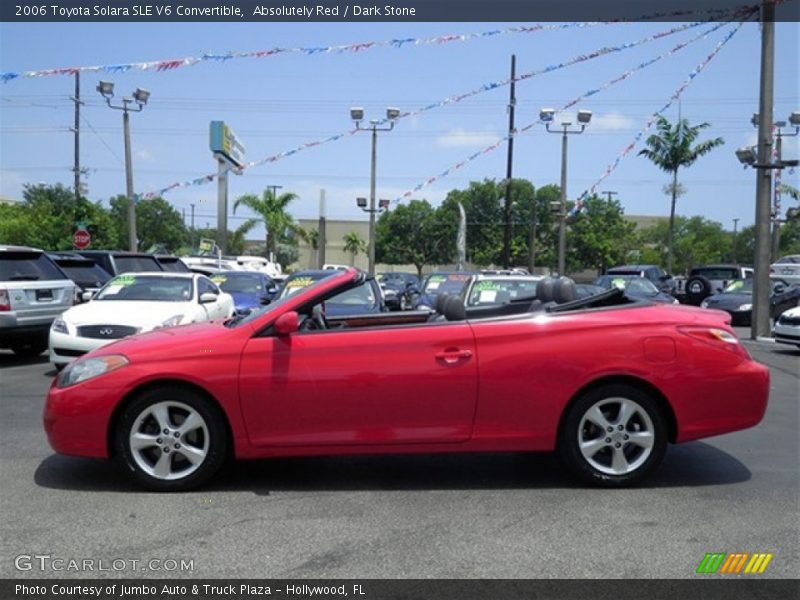 Absolutely Red / Dark Stone 2006 Toyota Solara SLE V6 Convertible