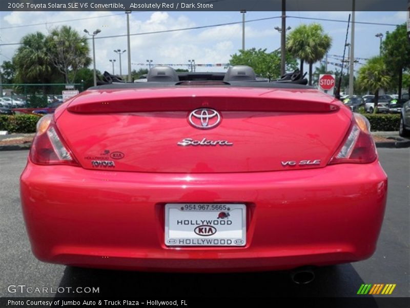 Absolutely Red / Dark Stone 2006 Toyota Solara SLE V6 Convertible