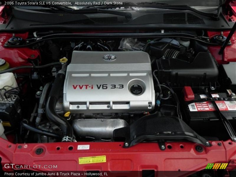Absolutely Red / Dark Stone 2006 Toyota Solara SLE V6 Convertible