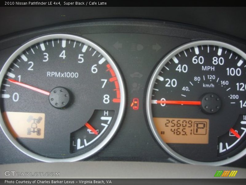Super Black / Cafe Latte 2010 Nissan Pathfinder LE 4x4