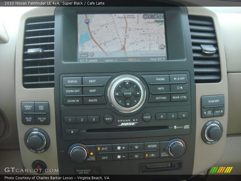 Super Black / Cafe Latte 2010 Nissan Pathfinder LE 4x4