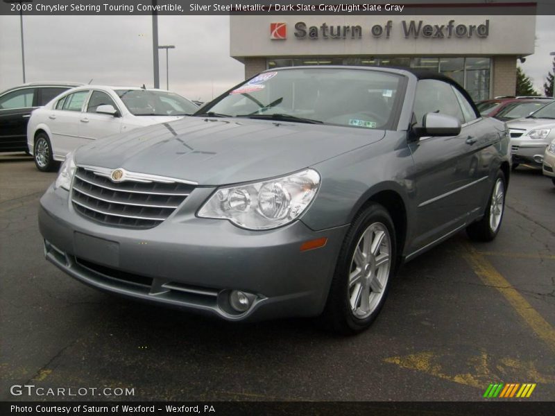 Silver Steel Metallic / Dark Slate Gray/Light Slate Gray 2008 Chrysler Sebring Touring Convertible