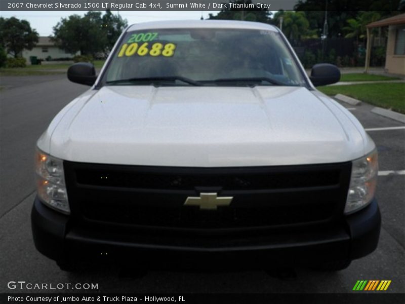 Summit White / Dark Titanium Gray 2007 Chevrolet Silverado 1500 LT Regular Cab 4x4