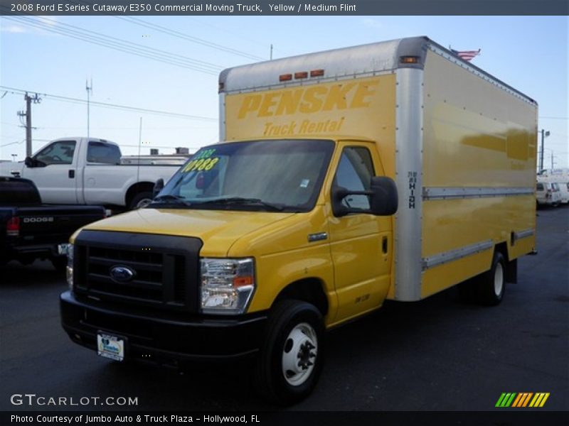 Yellow / Medium Flint 2008 Ford E Series Cutaway E350 Commercial Moving Truck