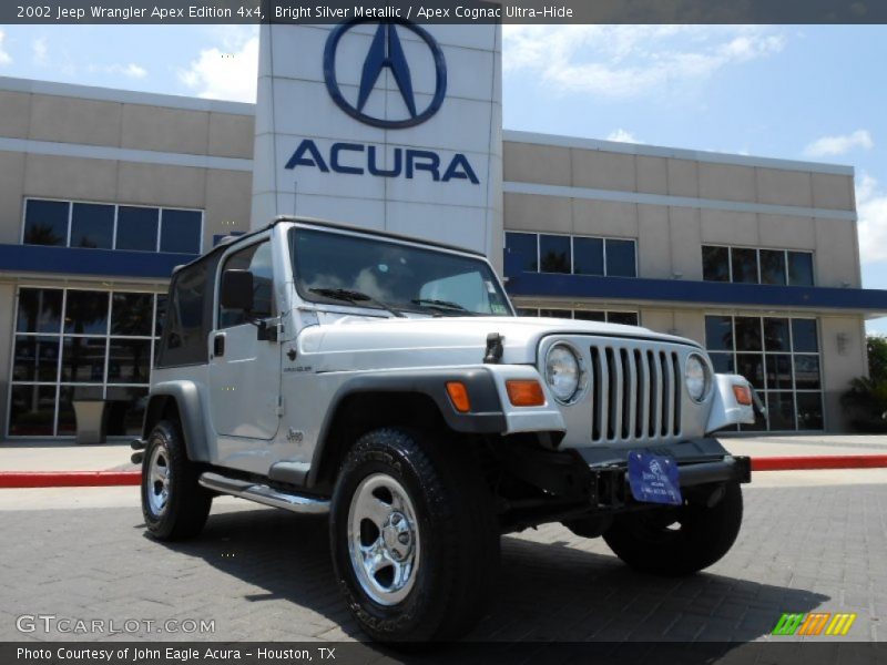 Bright Silver Metallic / Apex Cognac Ultra-Hide 2002 Jeep Wrangler Apex Edition 4x4