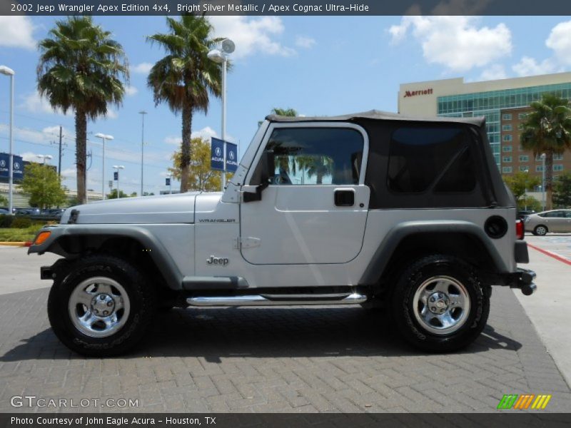 Bright Silver Metallic / Apex Cognac Ultra-Hide 2002 Jeep Wrangler Apex Edition 4x4