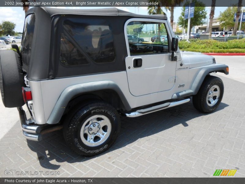 Bright Silver Metallic / Apex Cognac Ultra-Hide 2002 Jeep Wrangler Apex Edition 4x4