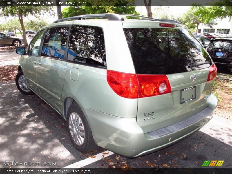 Silver Pine Mica / Taupe 2006 Toyota Sienna LE