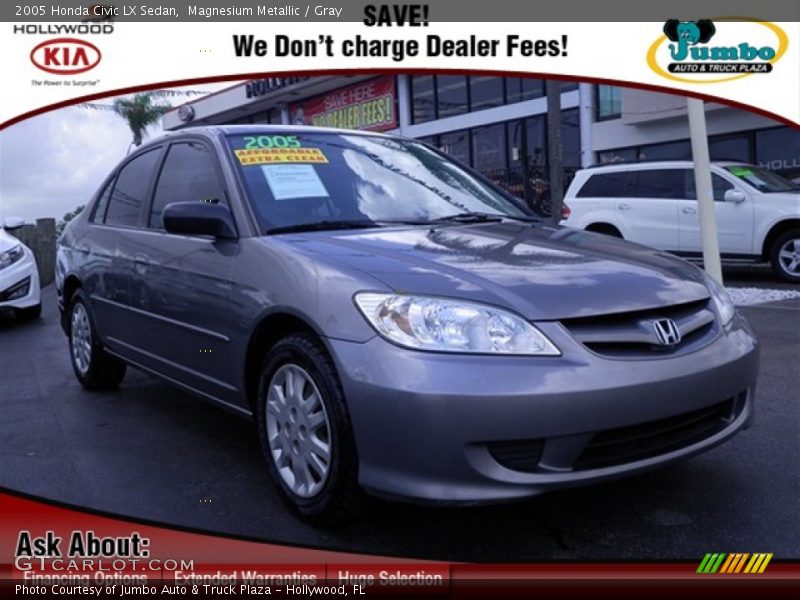 Magnesium Metallic / Gray 2005 Honda Civic LX Sedan