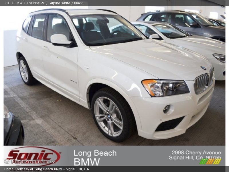 Alpine White / Black 2013 BMW X3 xDrive 28i