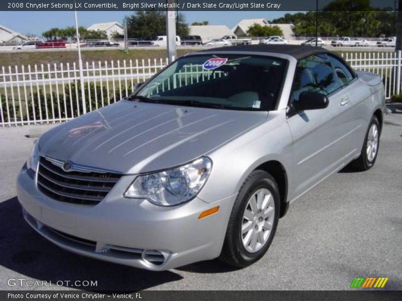 Bright Silver Metallic / Dark Slate Gray/Light Slate Gray 2008 Chrysler Sebring LX Convertible