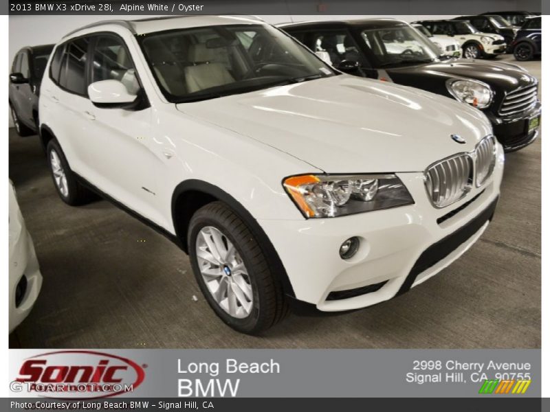 Alpine White / Oyster 2013 BMW X3 xDrive 28i
