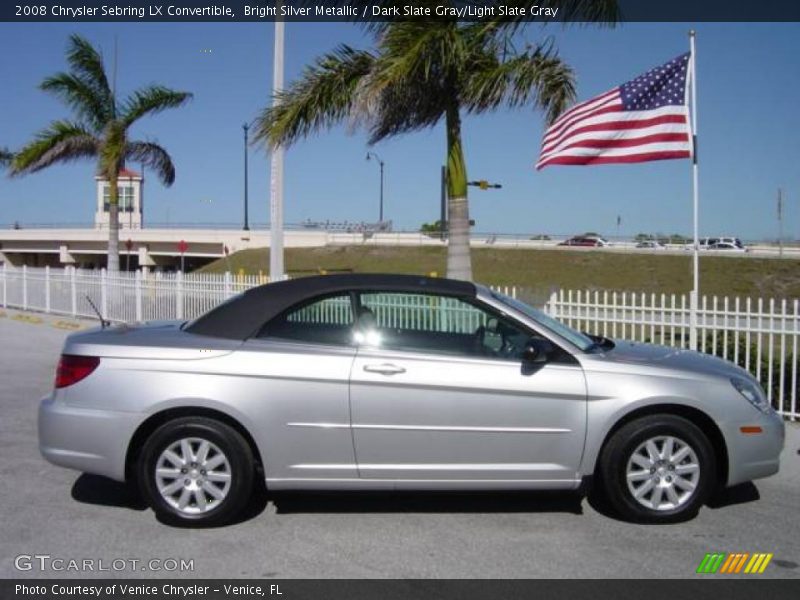Bright Silver Metallic / Dark Slate Gray/Light Slate Gray 2008 Chrysler Sebring LX Convertible