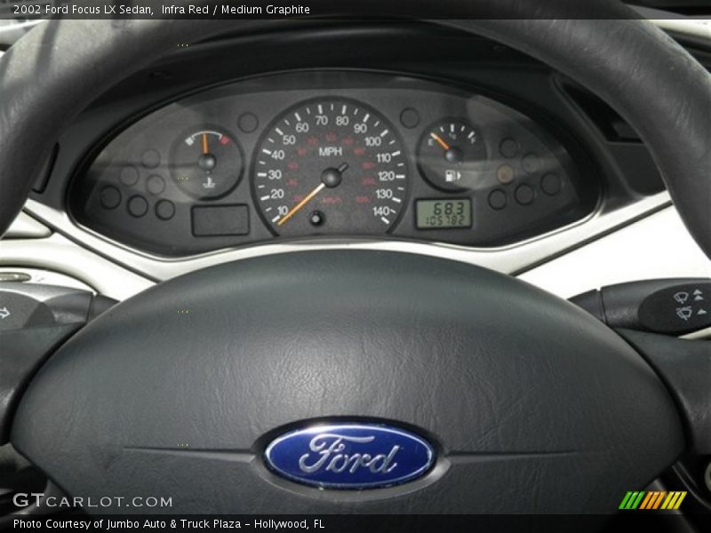 Infra Red / Medium Graphite 2002 Ford Focus LX Sedan