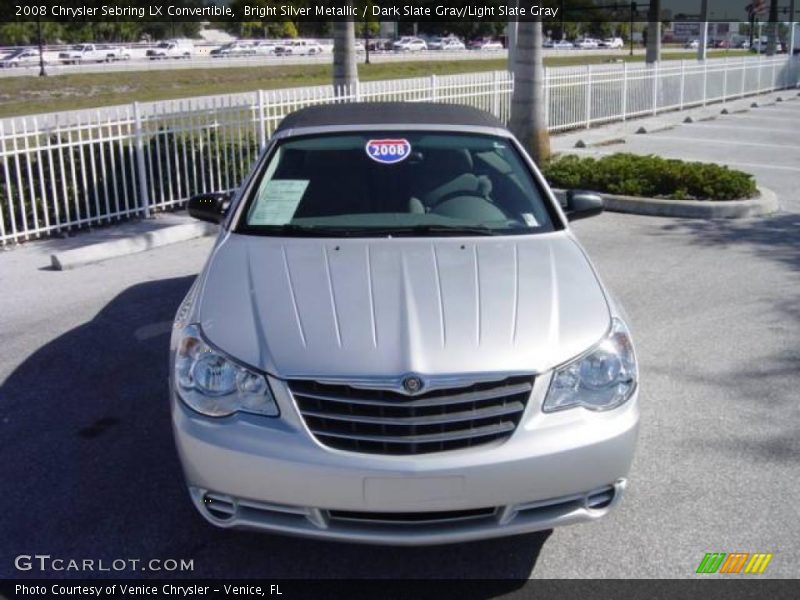 Bright Silver Metallic / Dark Slate Gray/Light Slate Gray 2008 Chrysler Sebring LX Convertible