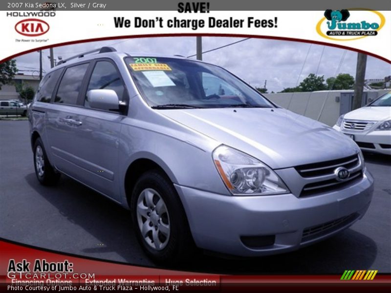 Silver / Gray 2007 Kia Sedona LX