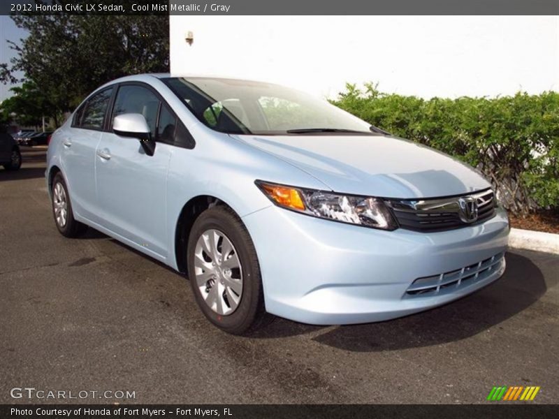Cool Mist Metallic / Gray 2012 Honda Civic LX Sedan