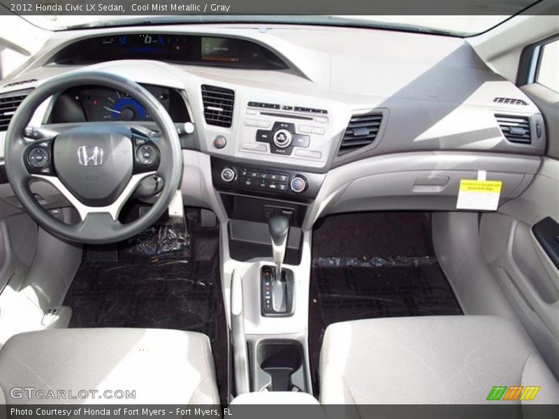 Cool Mist Metallic / Gray 2012 Honda Civic LX Sedan