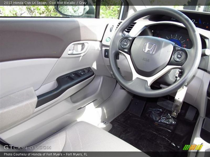 Cool Mist Metallic / Gray 2012 Honda Civic LX Sedan