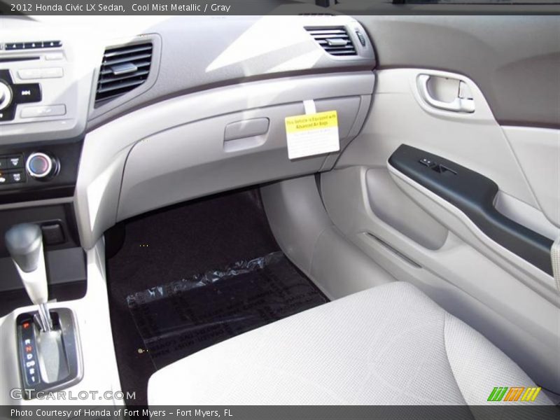 Cool Mist Metallic / Gray 2012 Honda Civic LX Sedan