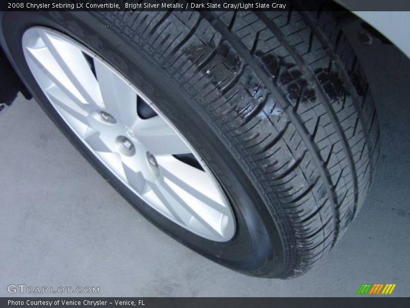 Bright Silver Metallic / Dark Slate Gray/Light Slate Gray 2008 Chrysler Sebring LX Convertible