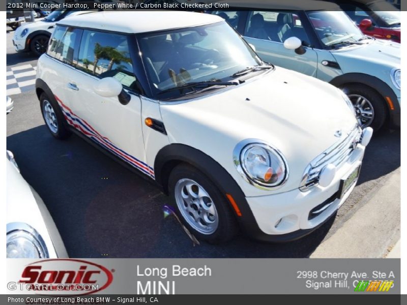 Pepper White / Carbon Black Checkered Cloth 2012 Mini Cooper Hardtop