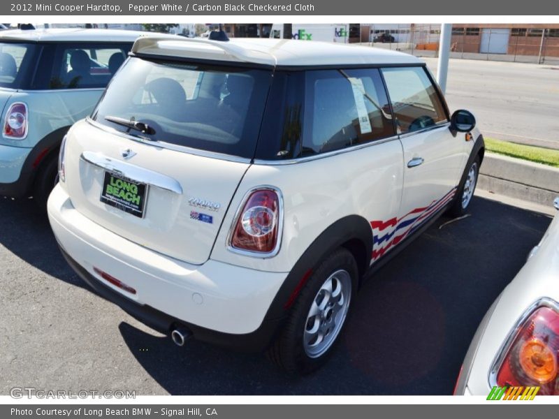 Pepper White / Carbon Black Checkered Cloth 2012 Mini Cooper Hardtop
