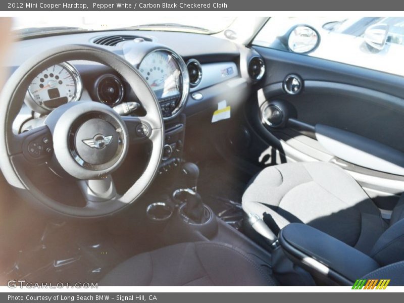 Pepper White / Carbon Black Checkered Cloth 2012 Mini Cooper Hardtop