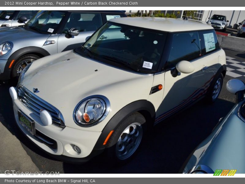 Pepper White / Carbon Black Checkered Cloth 2012 Mini Cooper Hardtop