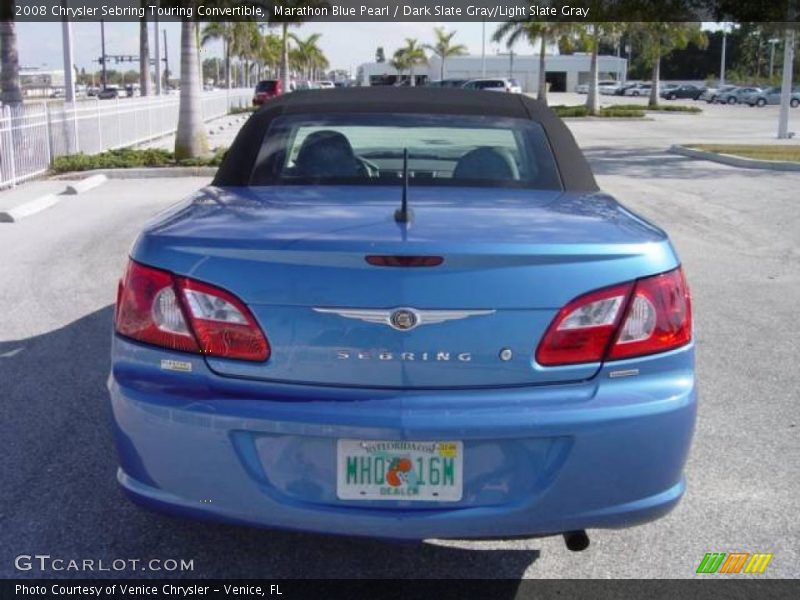Marathon Blue Pearl / Dark Slate Gray/Light Slate Gray 2008 Chrysler Sebring Touring Convertible