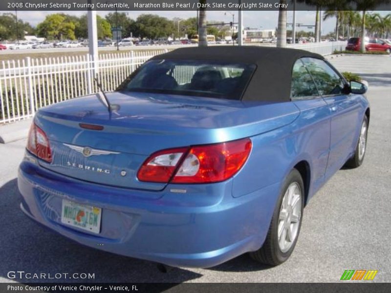 Marathon Blue Pearl / Dark Slate Gray/Light Slate Gray 2008 Chrysler Sebring Touring Convertible