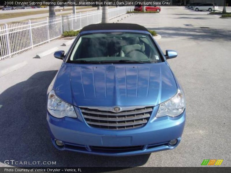 Marathon Blue Pearl / Dark Slate Gray/Light Slate Gray 2008 Chrysler Sebring Touring Convertible