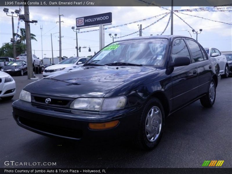 Dark Emerald Pearl / Gray 1996 Toyota Corolla 1.6