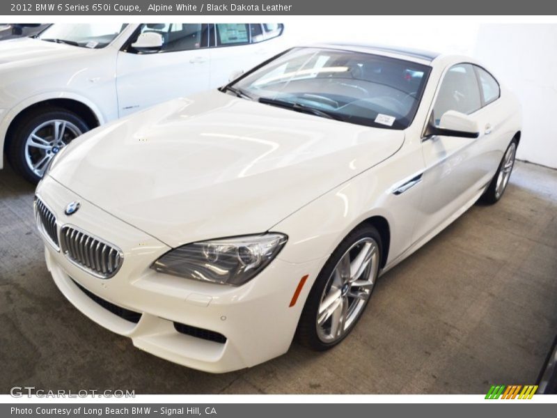 Alpine White / Black Dakota Leather 2012 BMW 6 Series 650i Coupe