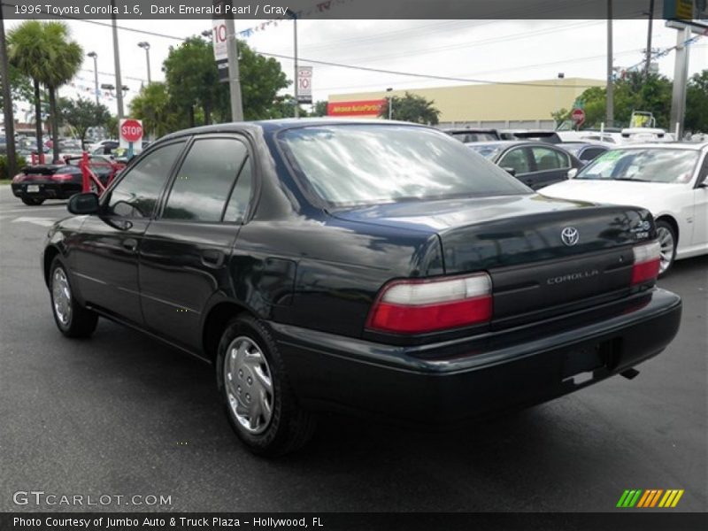 Dark Emerald Pearl / Gray 1996 Toyota Corolla 1.6