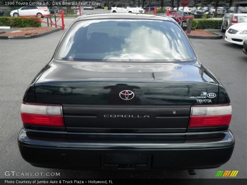 Dark Emerald Pearl / Gray 1996 Toyota Corolla 1.6