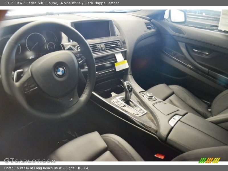 Alpine White / Black Nappa Leather 2012 BMW 6 Series 640i Coupe