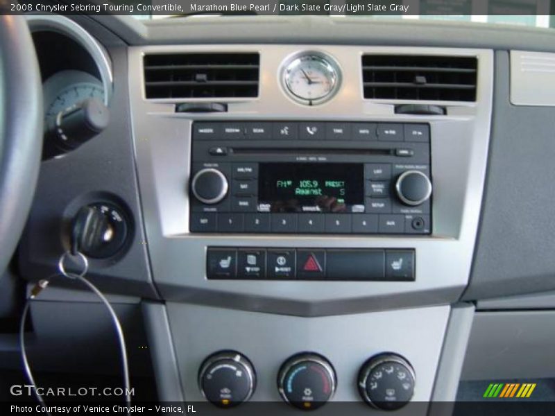 Marathon Blue Pearl / Dark Slate Gray/Light Slate Gray 2008 Chrysler Sebring Touring Convertible