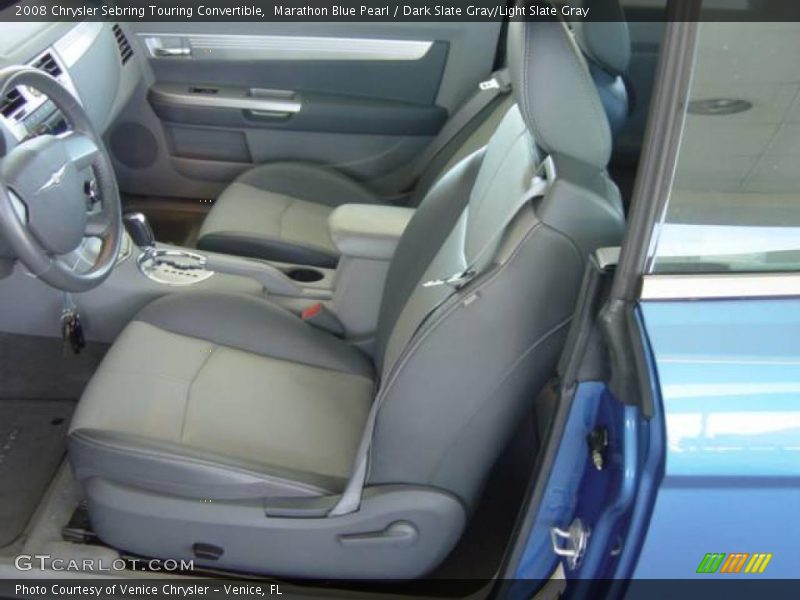 Marathon Blue Pearl / Dark Slate Gray/Light Slate Gray 2008 Chrysler Sebring Touring Convertible