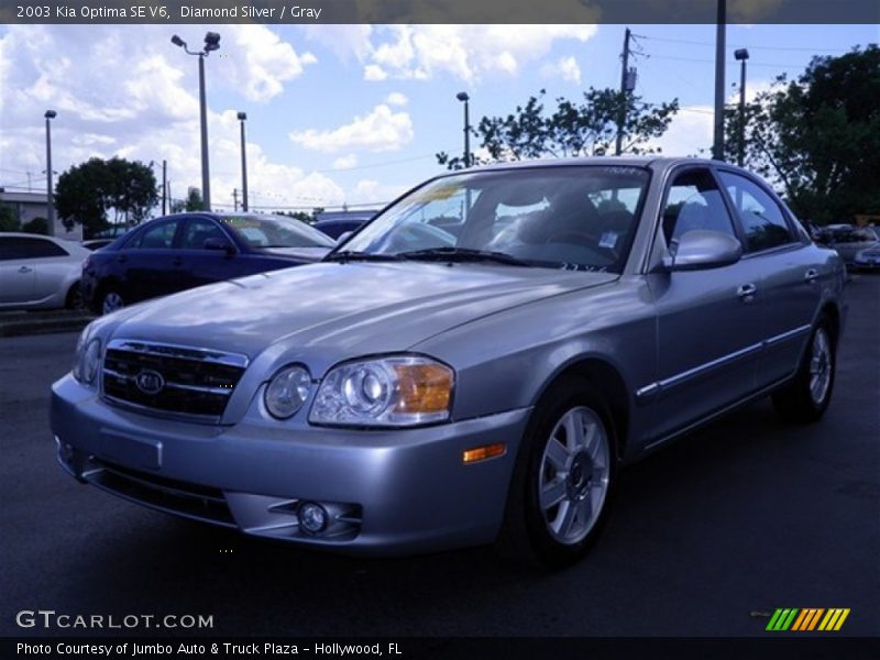 Diamond Silver / Gray 2003 Kia Optima SE V6