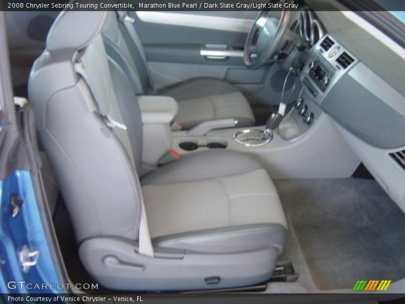 Marathon Blue Pearl / Dark Slate Gray/Light Slate Gray 2008 Chrysler Sebring Touring Convertible